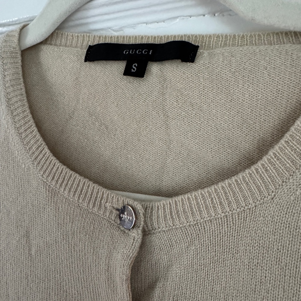 Gucci Cashmere Cardigan with Logo Buttons